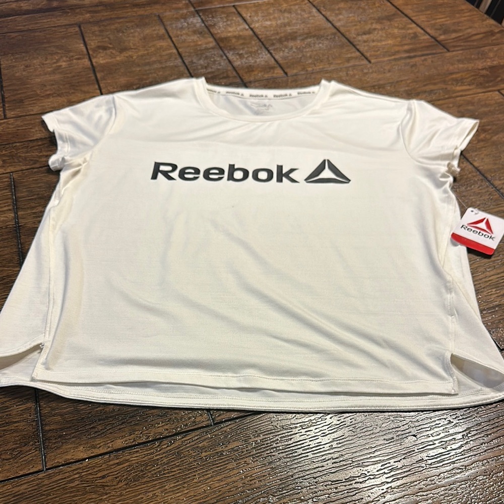 Reebok Ivory Tee with Black Logo